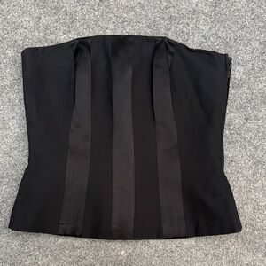 Elegant Black Strapless Women's Top